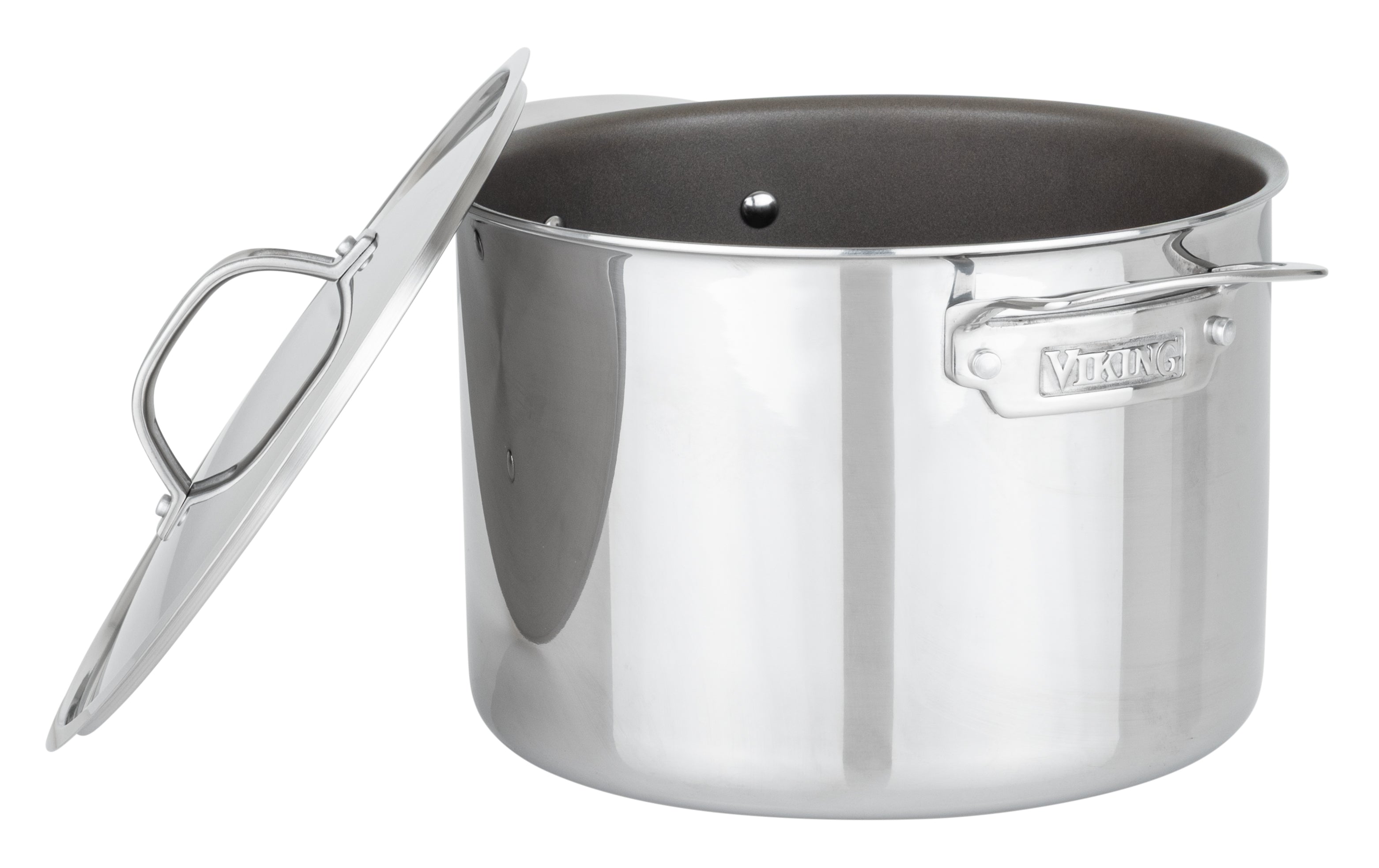 Viking PureGlide Pro 3-Ply 8-Quart Stock Pot with Metal Lid