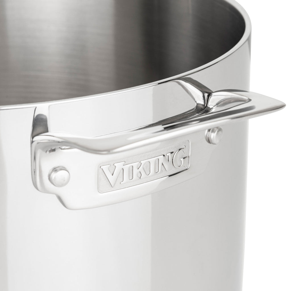 Viking 3-Ply Stainless Steel 12-Quart Stock Pot with Metal Lid