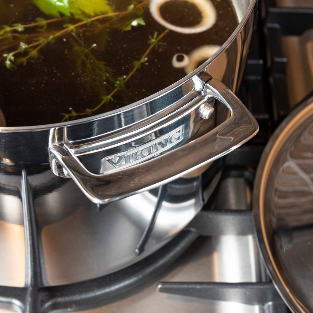 Viking 3-Ply Stainless Steel 12-Quart Stock Pot with Metal Lid