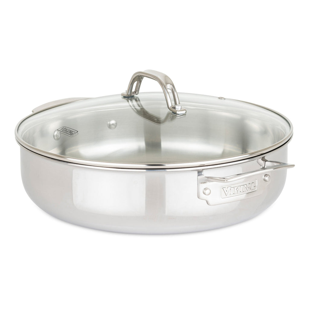 Viking 3-Ply Stainless Steel 17-Piece Cookware Set with Glass Lids