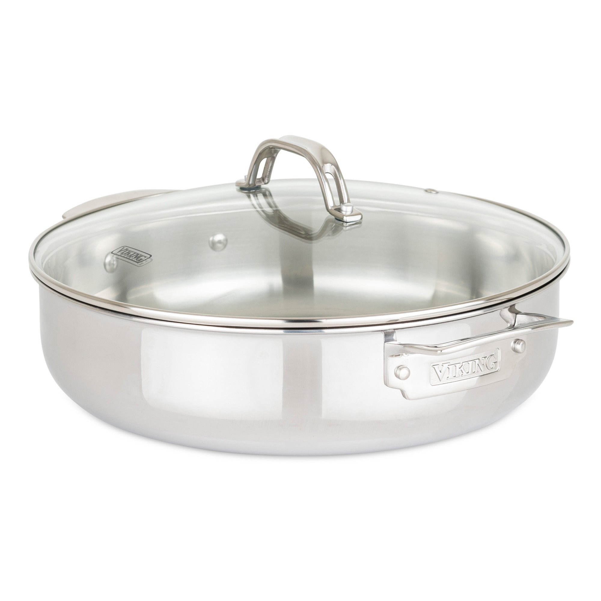 Viking 3-Ply Stainless Steel 17-Piece Cookware Set with Glass Lids