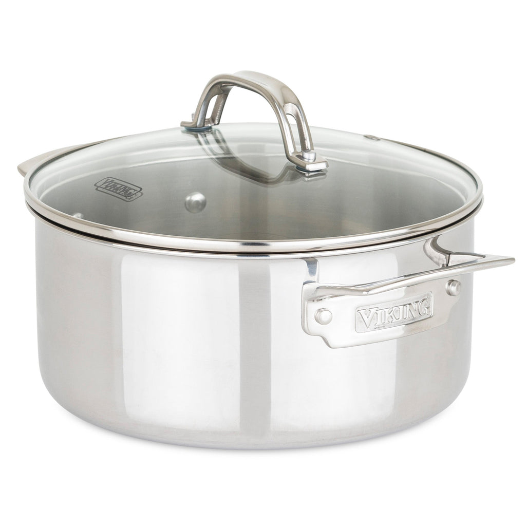 Viking 3-Ply Stainless Steel 17-Piece Cookware Set with Glass Lids