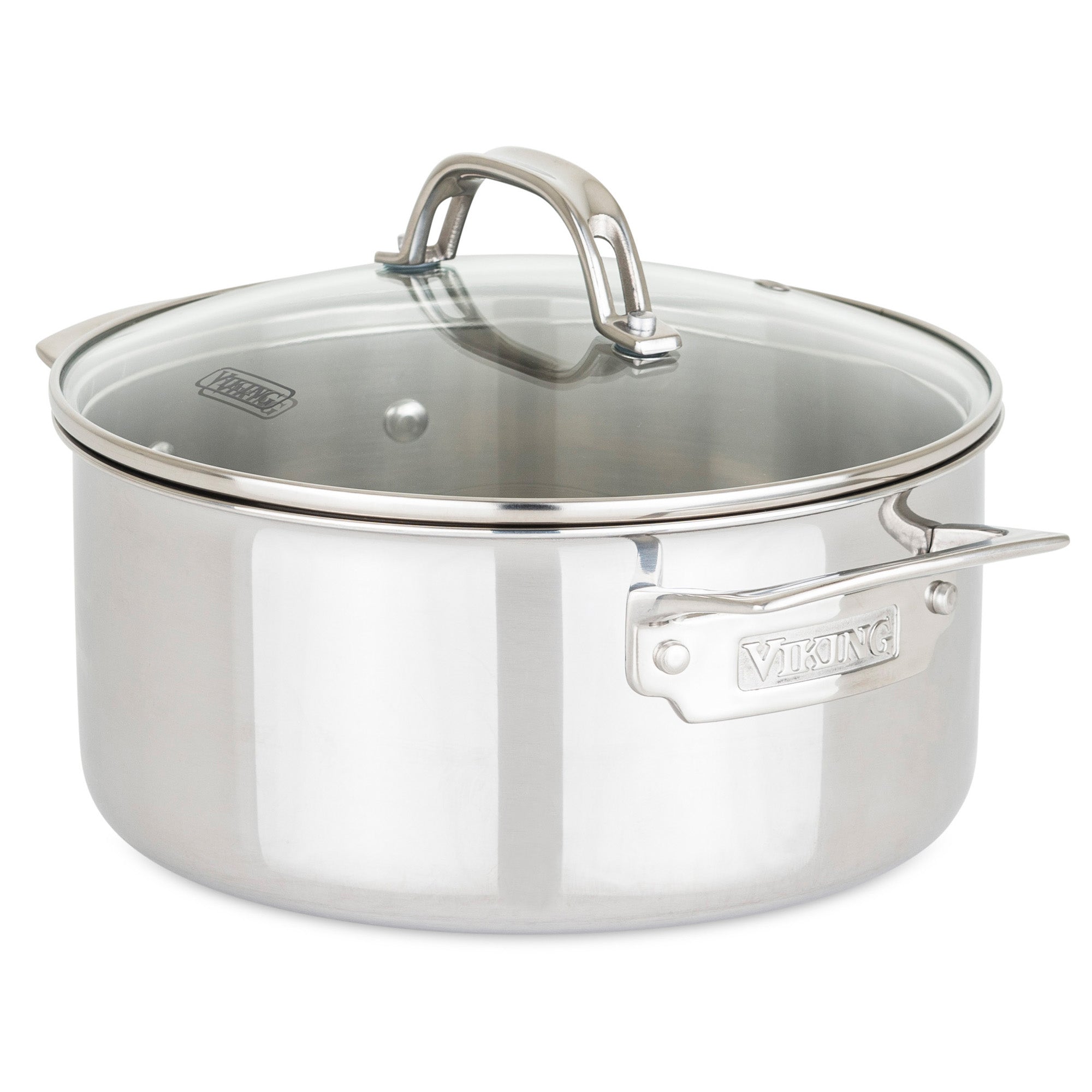 Viking 3-Ply Stainless Steel 17-Piece Cookware Set with Glass Lids