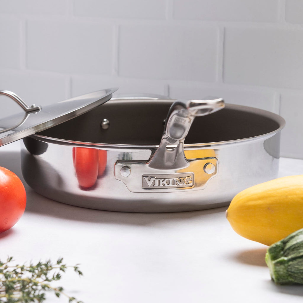 Viking PureGlide Pro 3-Ply 4.5-Quart Saute Pan with Metal Lid