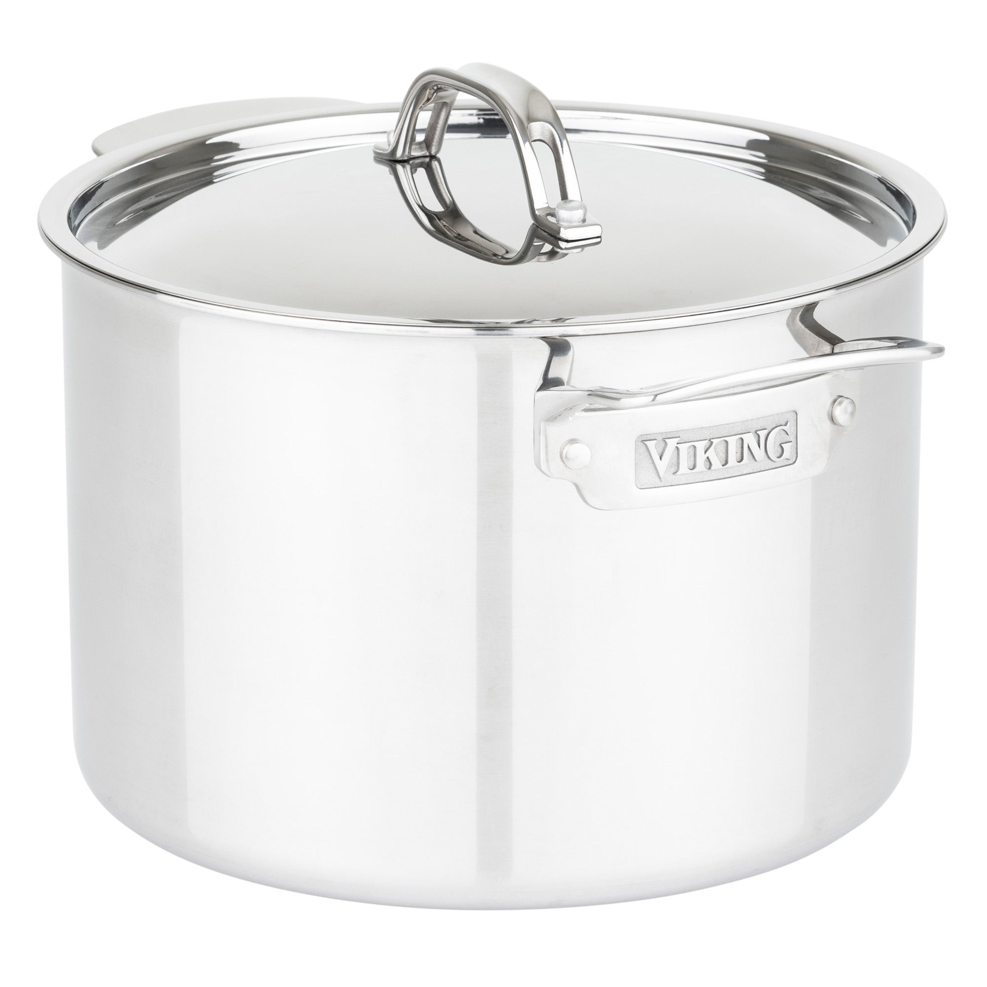 Viking 3-Ply Stainless Steel 10-Piece Cookware Set with Metal Lids