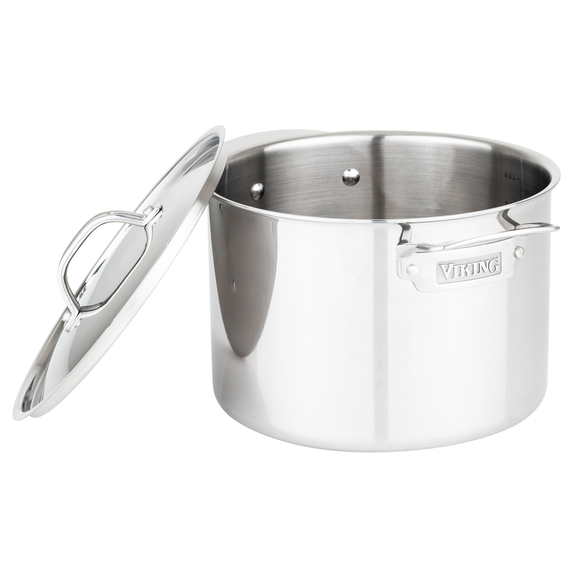 Viking 3-Ply Stainless Steel 10-Piece Cookware Set with Metal Lids