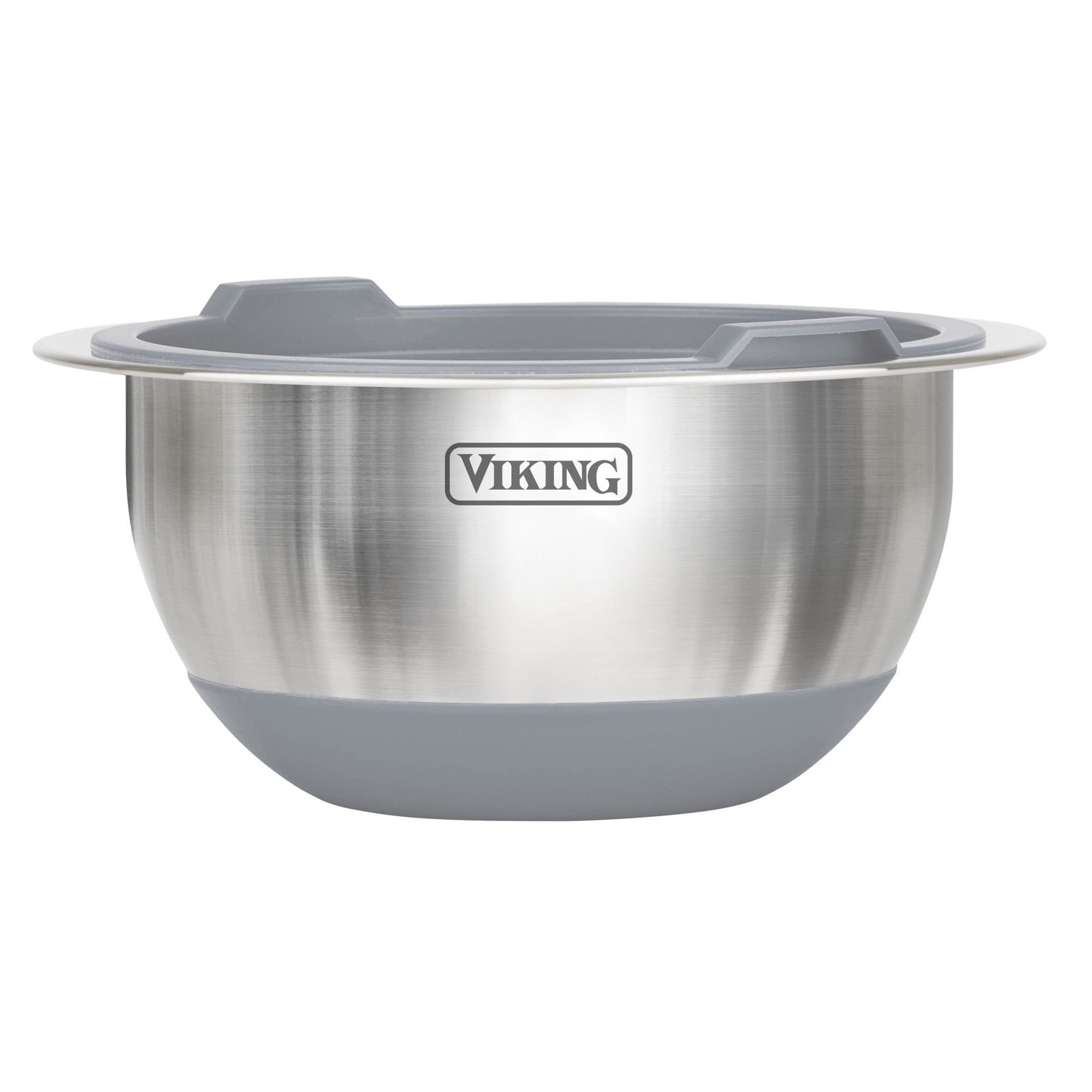 Viking 8-Piece Stainless Steel Mixing Bowl Set with Lids, Gray