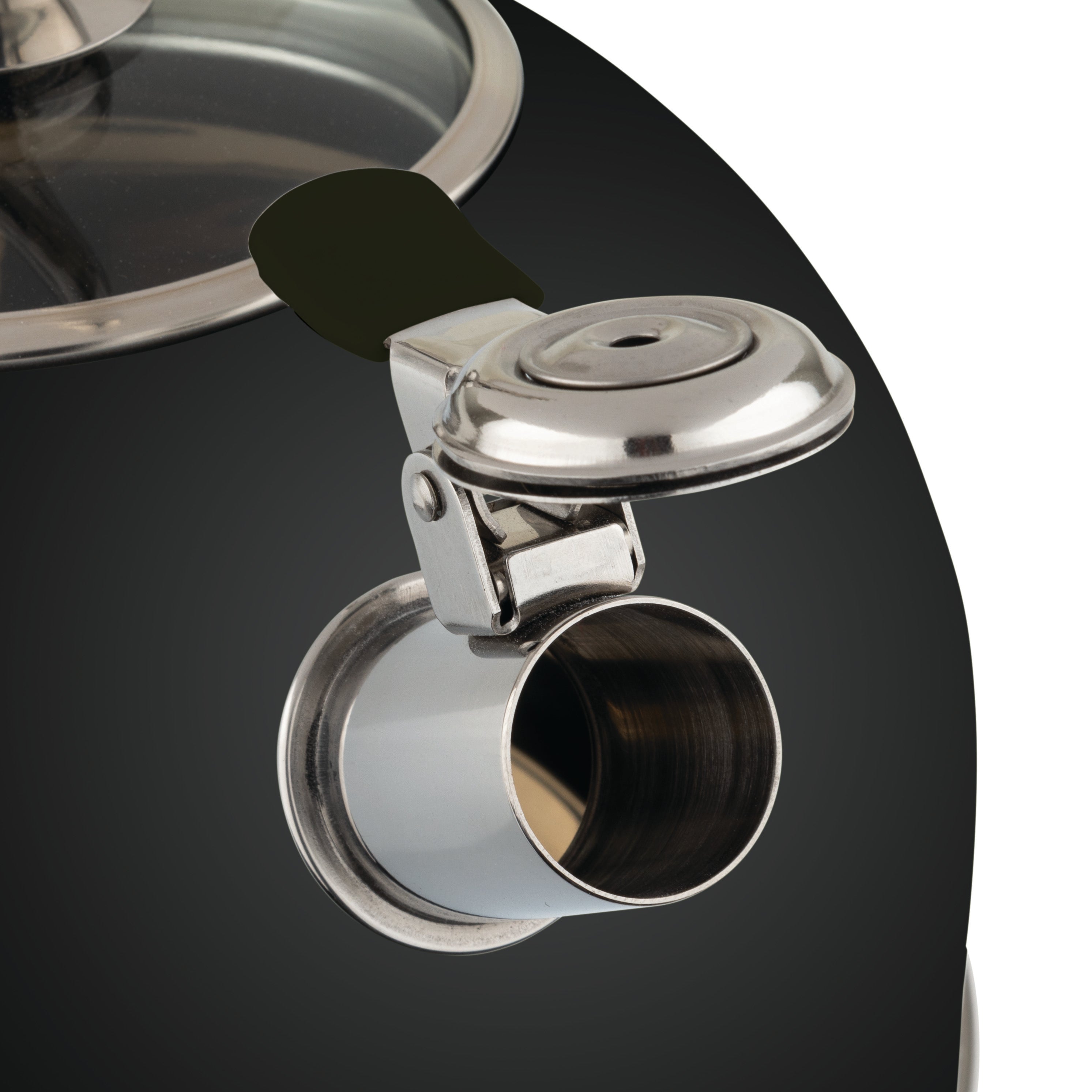 Viking 2.6 Qt. Stainless Steel Whistling Kettle with 3-Ply Base, Matte Black