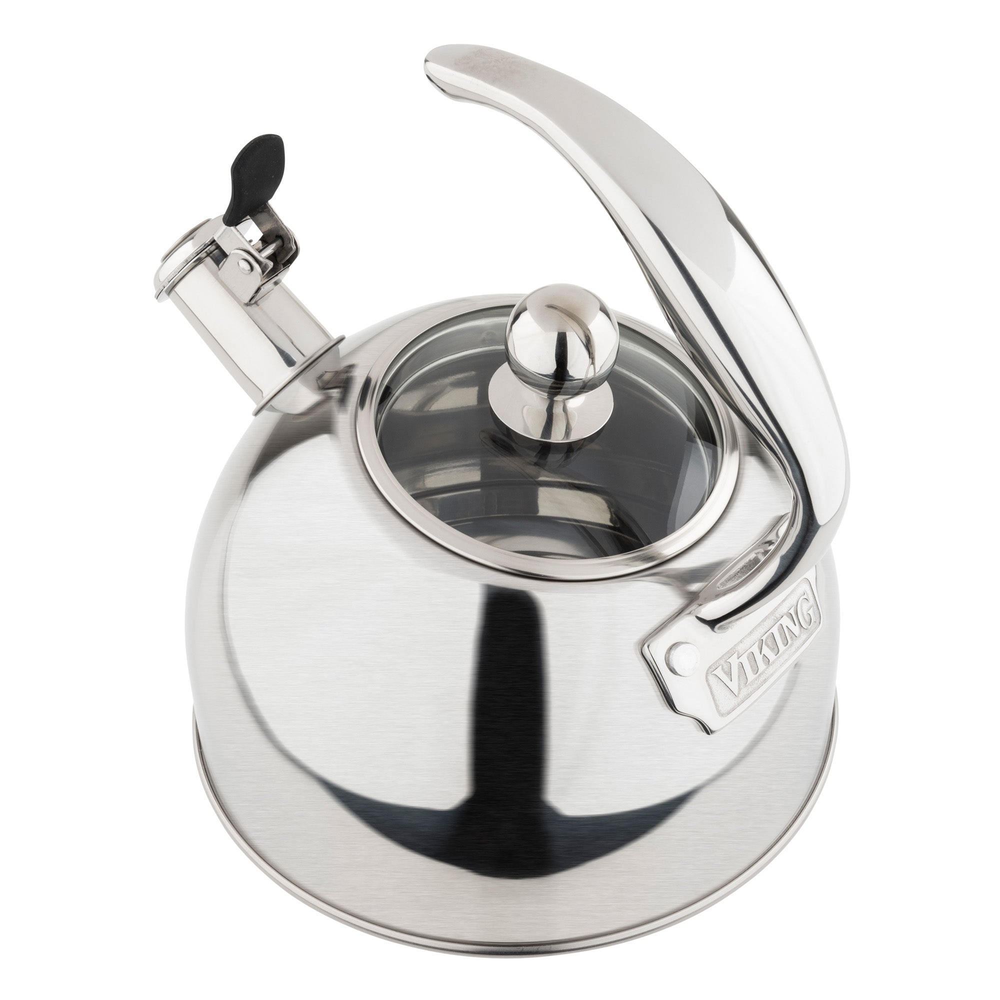 Viking 2.6-Quart Satin Finish Stainless Steel Whistling Kettle with 3-Ply Base
