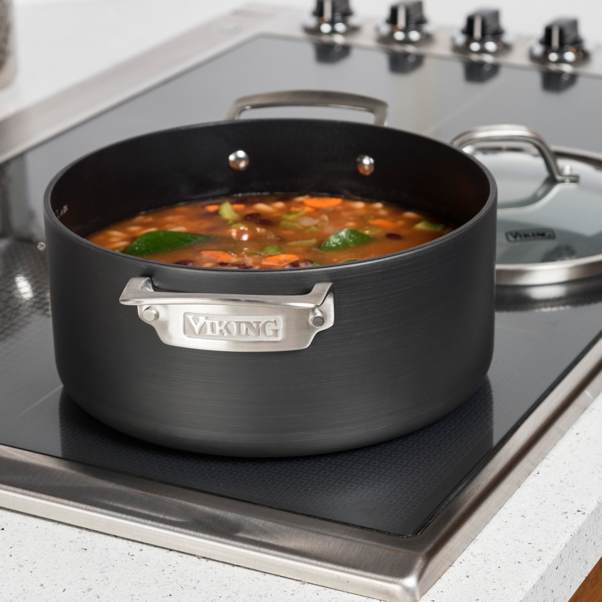 Viking Hard Anodized Nonstick 10-Piece Cookware Set with Glass Lids