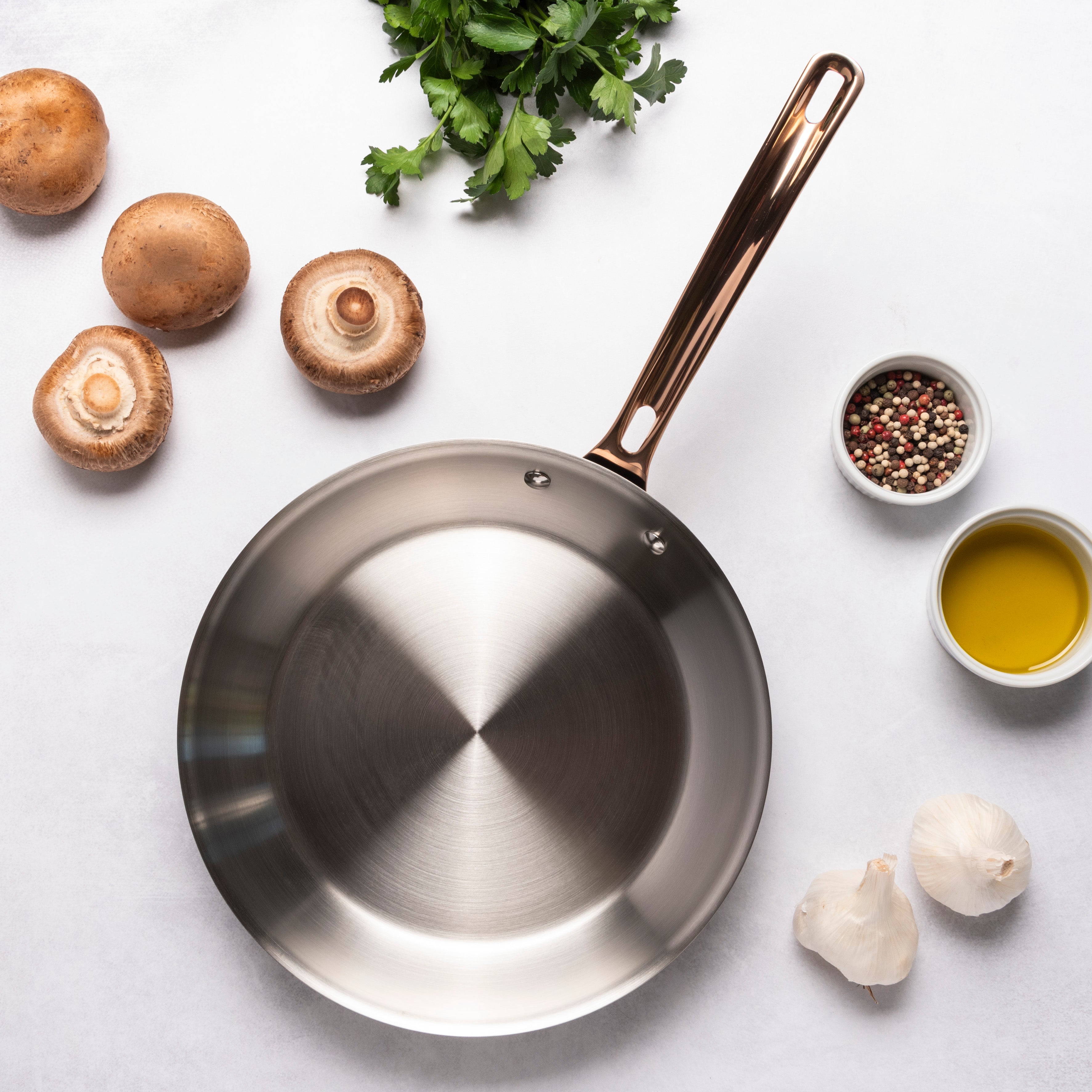 Viking 10pc 3-Ply Black & Copper Stainless Steel Cookware Set