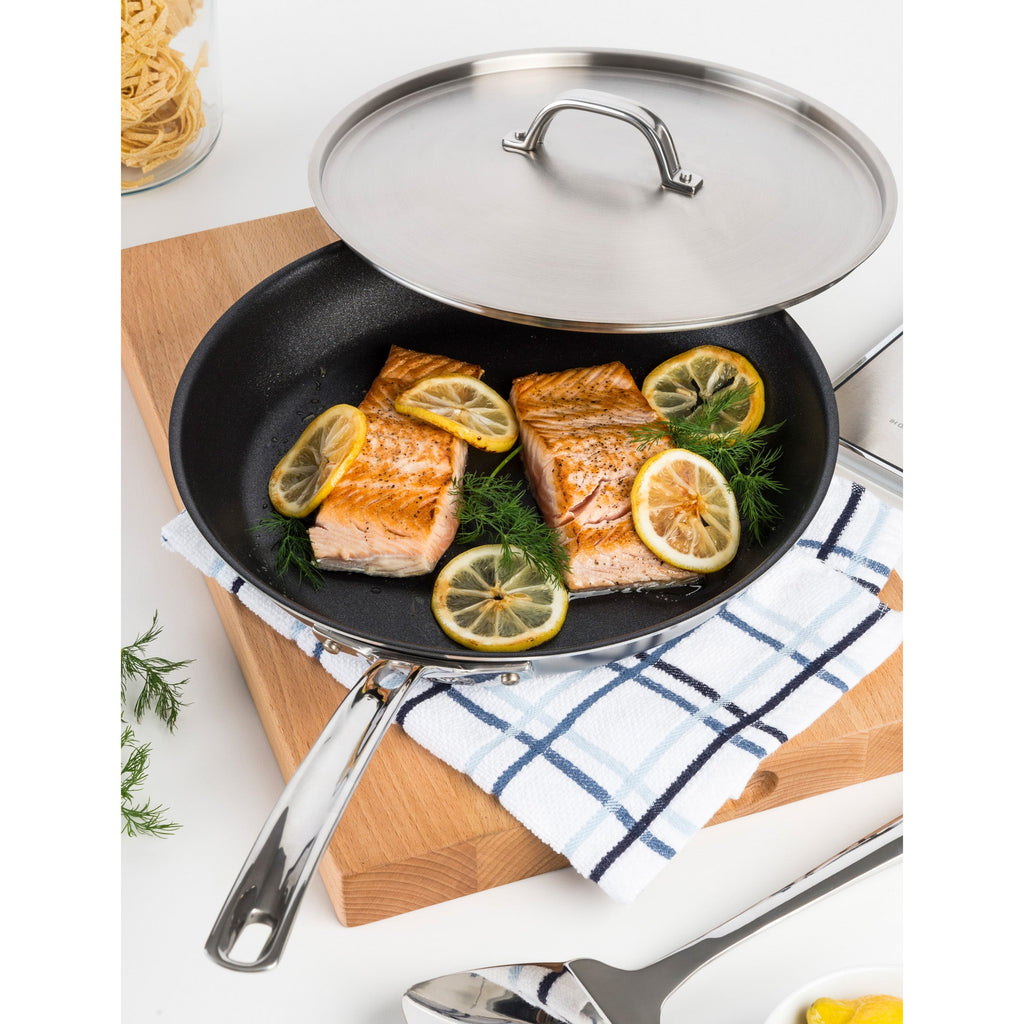 Viking Professional 5-Ply Stainless Steel Covered Nonstick 12-Inch Fry Pan