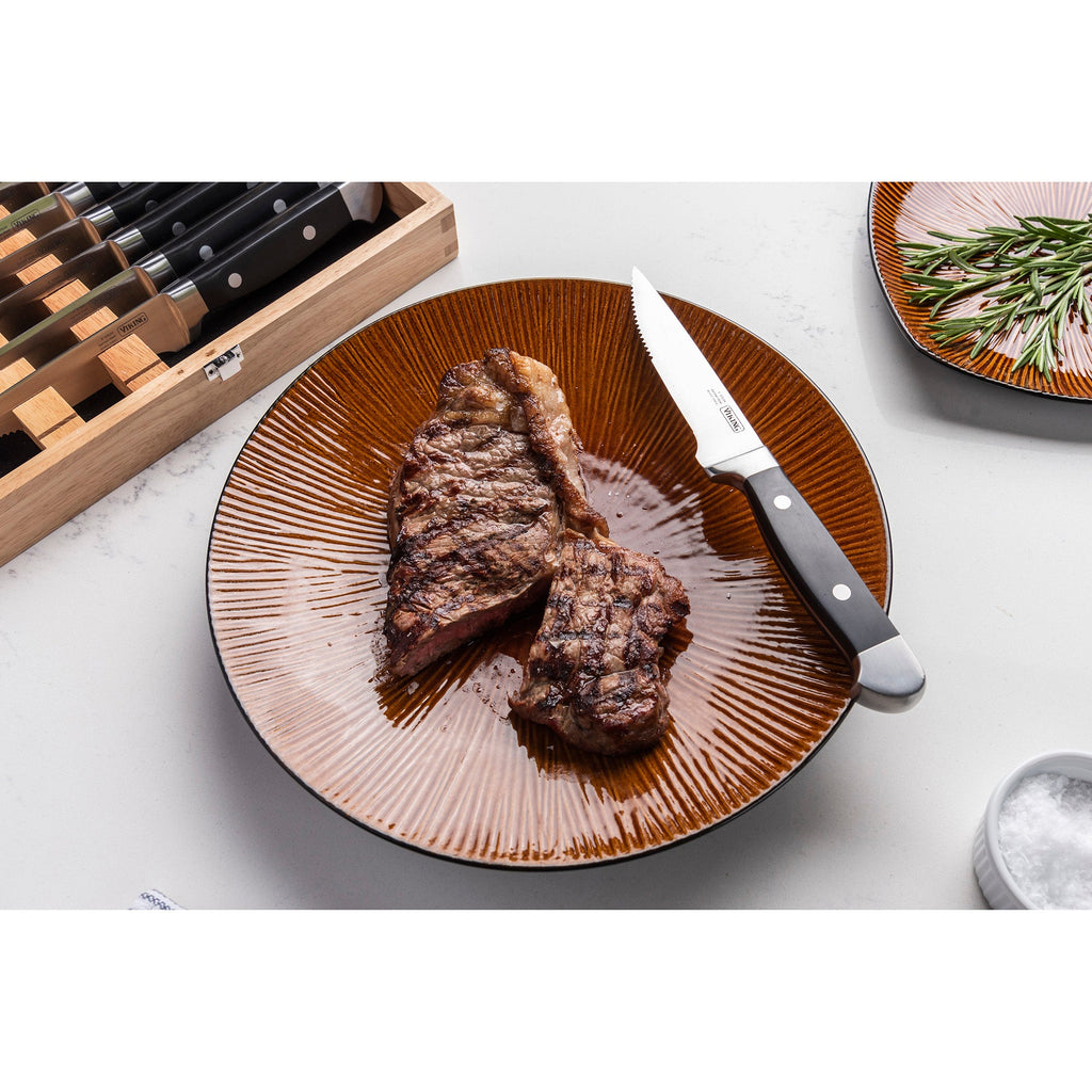 Viking Steakhouse 8-Piece Steak Knife Set with Gift Box