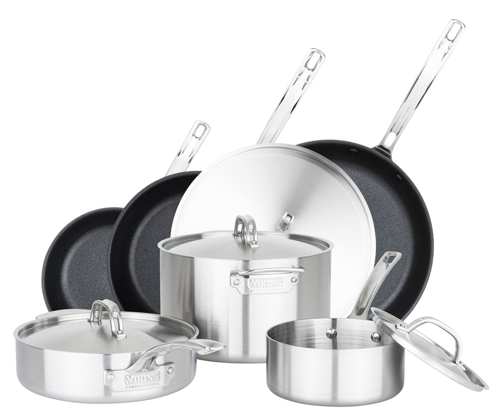 Viking Professional 5-Ply 10-piece Cookware Set with Nonstick Skillets